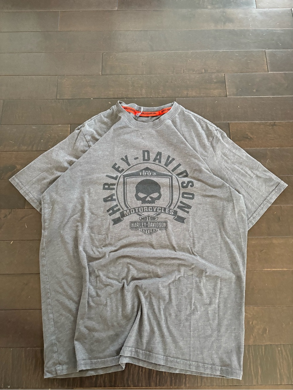 Harley-Davidson Gray Short-Sleeve Skull Logo Tee
